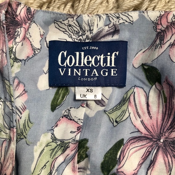 Retro Floral Wrap Crop Blouse - Picture 4 of 4